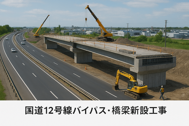 国道12号線バイパス・橋梁新設工事